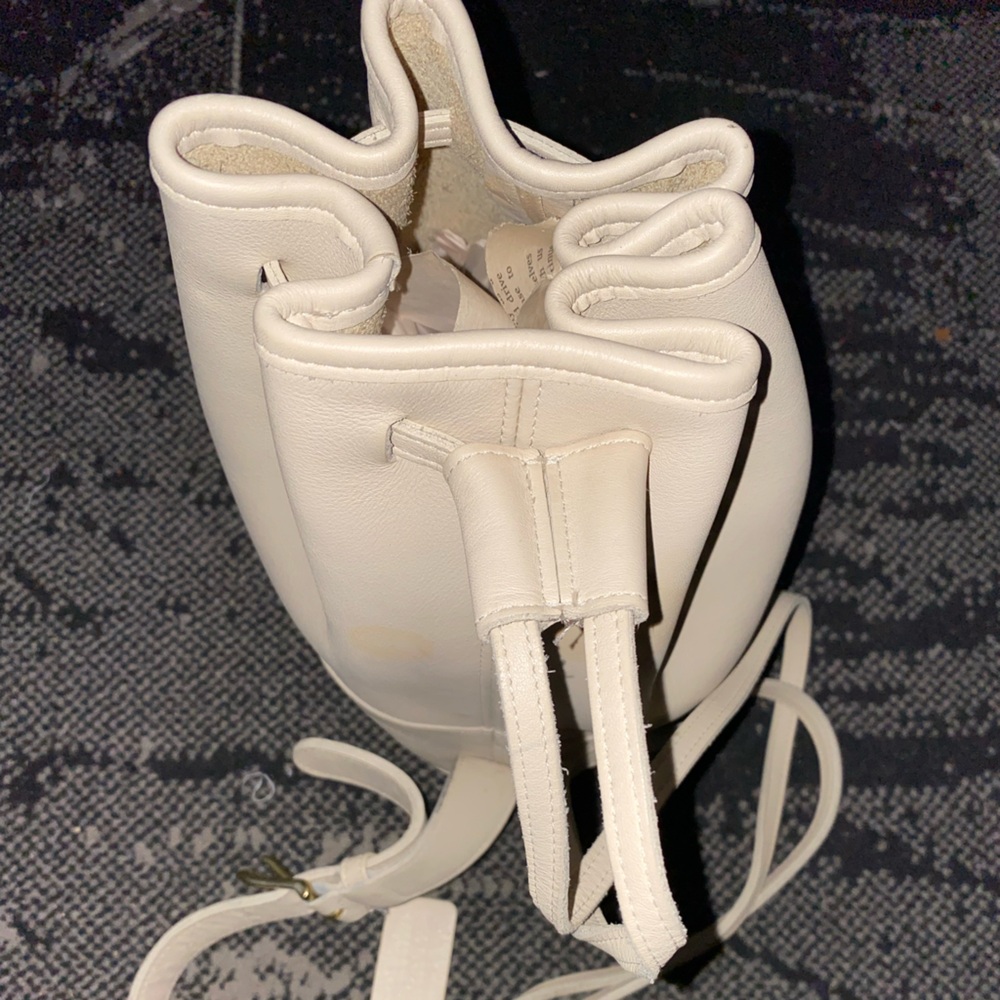 Vintage Coach Off-White Cream Leather Bixby Bucket Sling Bag 9984 - Picture 7 of 9